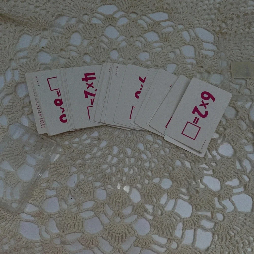 VINTAGE WHITMAN Help Yourself MULTIPLICATION FLASH CARDS #4572 COMPLETE w/CASE
